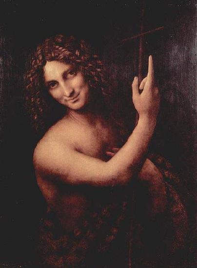 LEONARDO da Vinci Salai as John the Baptist